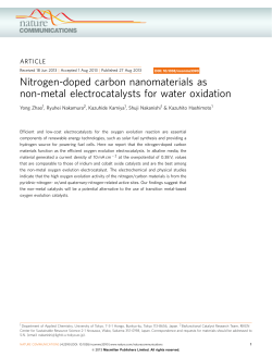 Nitrogen-doped carbon nanomaterials as non-metal