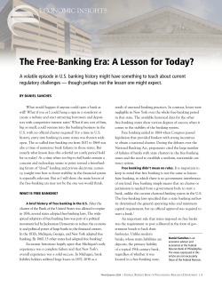 The Free-Banking Era: A Lesson for Today?