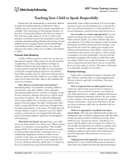 Teaching Your Child to Speak Respectfully