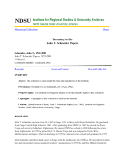 Inventory to the John T. Schneider Papers