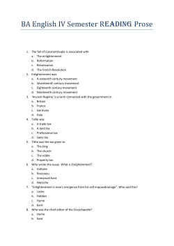 BA English IV Semester READING Prose