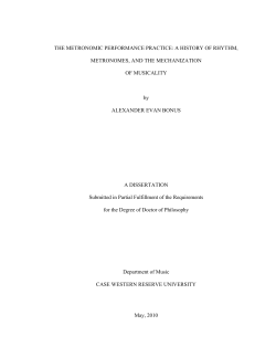 The Metronomic Performance Practice