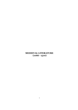 MEDIEVAL LITERATURE (1066