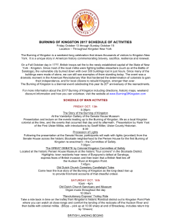 Complete Schedule of Activities For 2017 Burning of