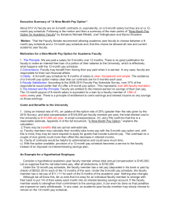 Executive Summary of &ldquo;A Nine-Month Pay Option&rdquo;