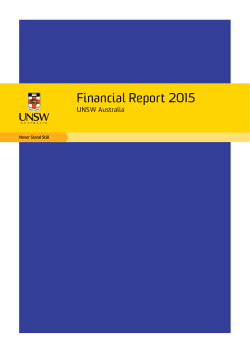 Financial Report 2015 - UNSW Annual Report