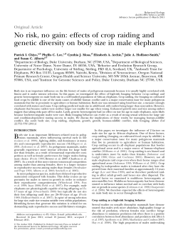 No risk, no gain: effects of crop raiding and