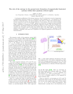 The role of the entropy in the ground state formation of magnetically