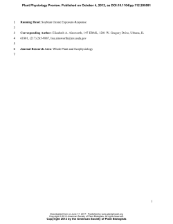 Ozone Exposure-Response for US Soybean Cultivars: Linear