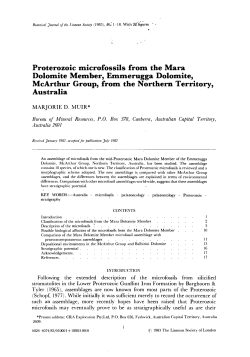 Proterozoic microfossils from the Mara Dolomite Member