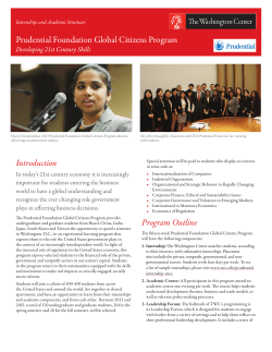 Prudential Foundation Global Citizens Program Introduction