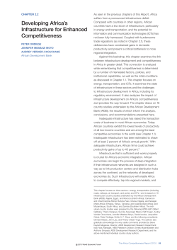 Developing Africa`s Infrastructure for Enhanced Competitiveness