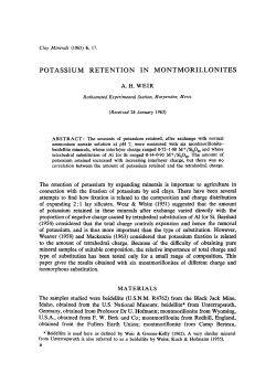 POTASSIUM RETENTION IN MONTMORILLONITES