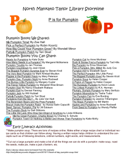 P is for Pumpkin P - City of North Mankato
