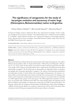 The significance of cytogenetics for the study of