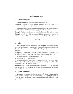 Definition of Poles - MIT OpenCourseWare