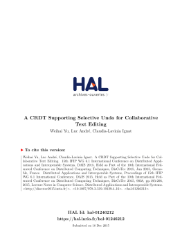 A CRDT Supporting Selective Undo for Collaborative - HAL