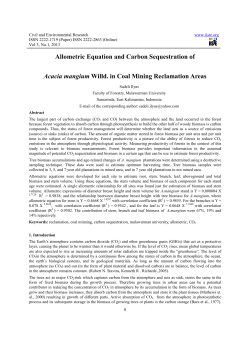 Allometric Equation and Carbon Sequestration of