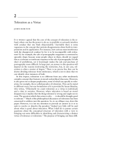 Toleration as a Virtue