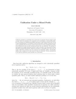 Unification Under a Mixed Prefix