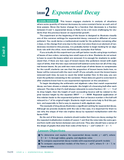 Lesson Exponential Decay