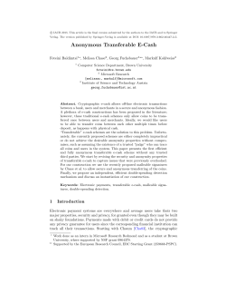 Anonymous Transferable E-Cash