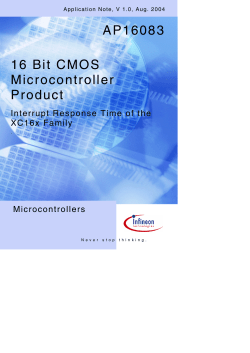 Interrupt Response Time of the XC16x Family