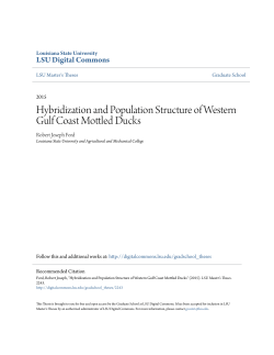 Hybridization and Population Structure of Western Gulf Coast