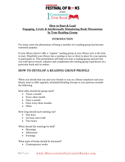 How to Start and Lead Engaging, Lively, Intellectually Stimulating