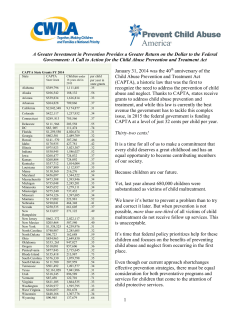 CWLA-PCA - Child Welfare League of America