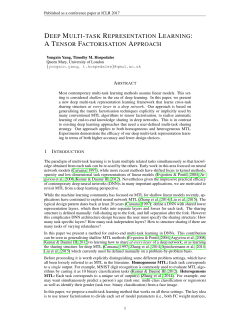 DEEP MULTI-TASK REPRESENTATION LEARNING: A TENSOR