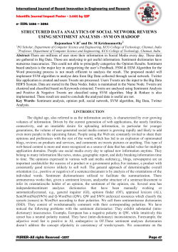 structured data analytics of social network reviews using