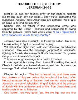 through the bible study jeremiah 24-26