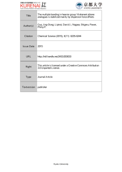 Title The multiple bonding in heavier group 14 element alkene