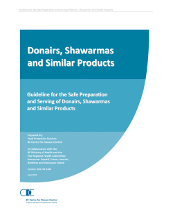 Donairs, Shawarmas and Similar Products