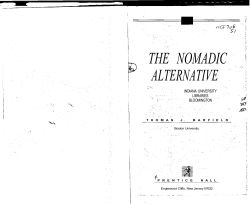 THE NOMADIC ALTERNATIVE