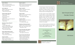 Saint Vincent de Paul Chamber Chorale