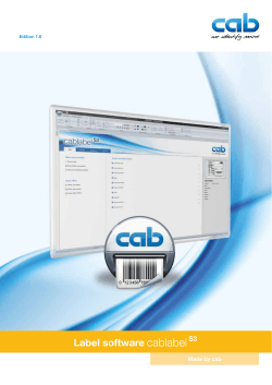 Catalog Label software cablabel S3