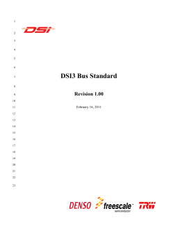 DSI3 Bus Standard