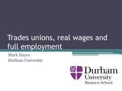 Trades unions, real wages and full employment