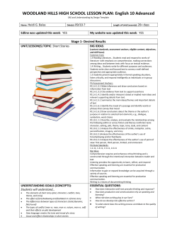English 10 Advanced - Woodland Hills School District