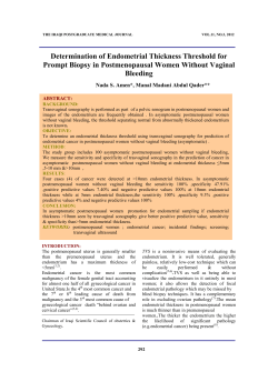 Determination of Endometrial Thickness Threshold for