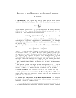 Problems of the Millennium: the Riemann Hypothesis