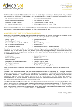 This Financial Services Guide