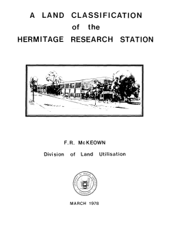 A Land Classification of the Hermitage Research Station