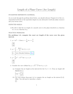 Length of a Plane Curve (Arc Length)