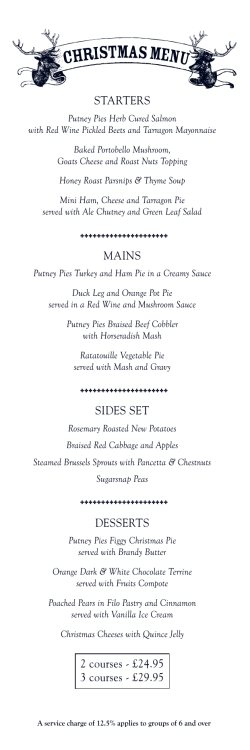 christmas menu