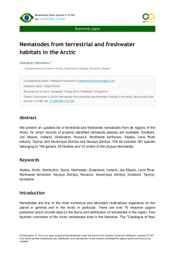 Nematodes from terrestrial and freshwater habitats in the Arctic