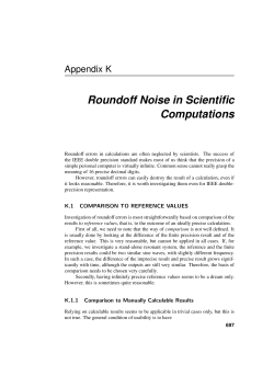 Roundoff Noise in Scientific Computations