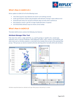 What`s New in ioGAS 6.0.1 What`s New in ioGAS 6.0
